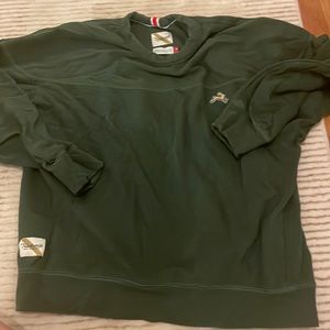 Tracksmith green sweatshirt wool size medium